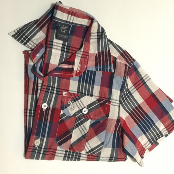 U.S Polo Assn Boys Short Sleeve Button Down Shirt. - Picture 2 of 4